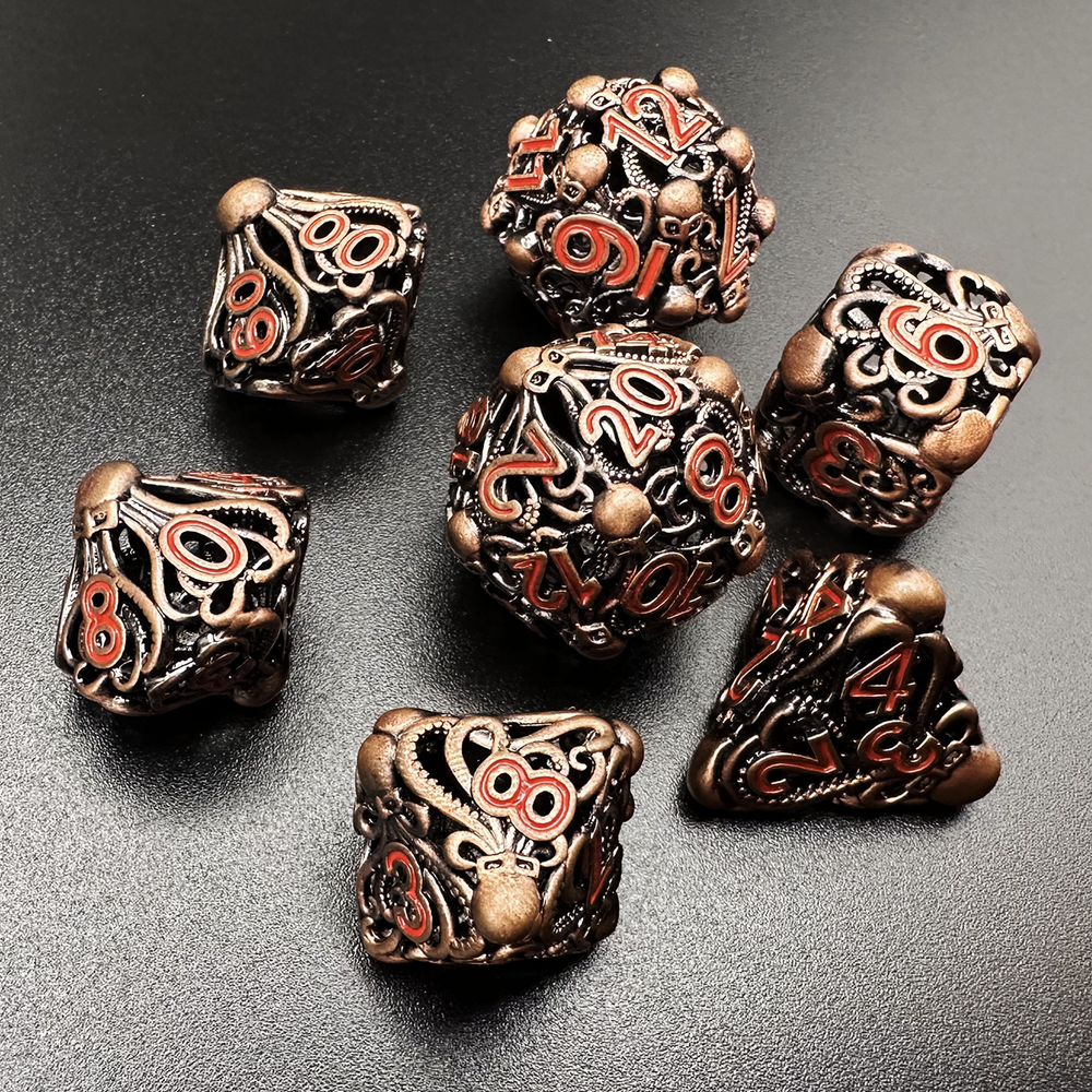 Eldritch Monolith - Metal 7pc DnD Dice Set-MinMax Misfits