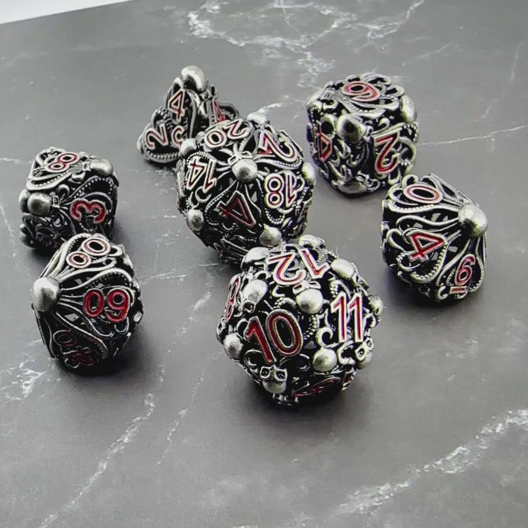 Breathless Enclave  - 7pc Resin Sharp Edge DnD Dice Set