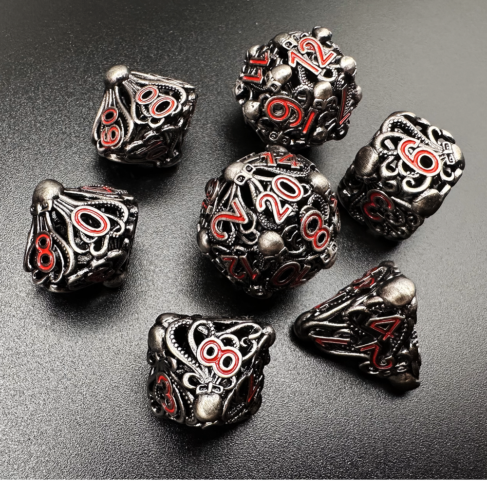 Abyssal Relic - Metal 7pc DnD Dice Set-MinMax Misfits