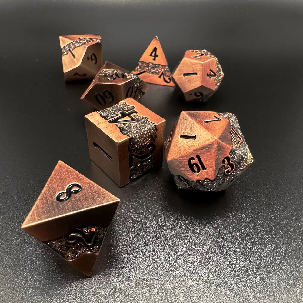 Anvil's Echo - Metal 7pc DnD Dice Set-MinMax Misfits