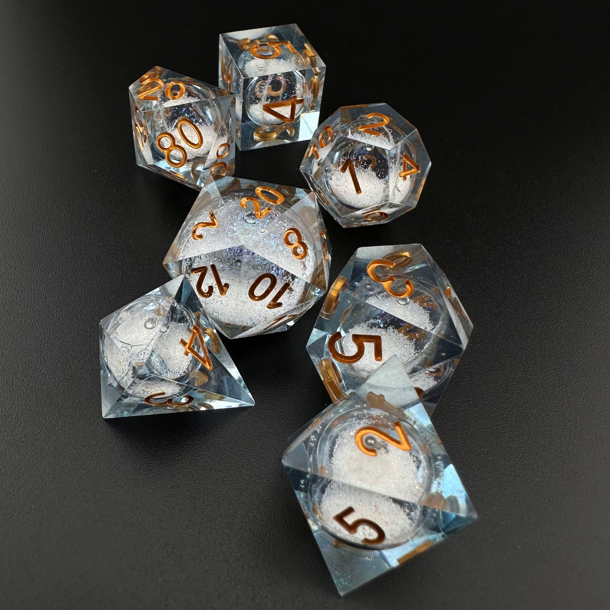 Aurora's Maelstrom - Liquid Core 7pc DnD Dice Set-MinMax Misfits