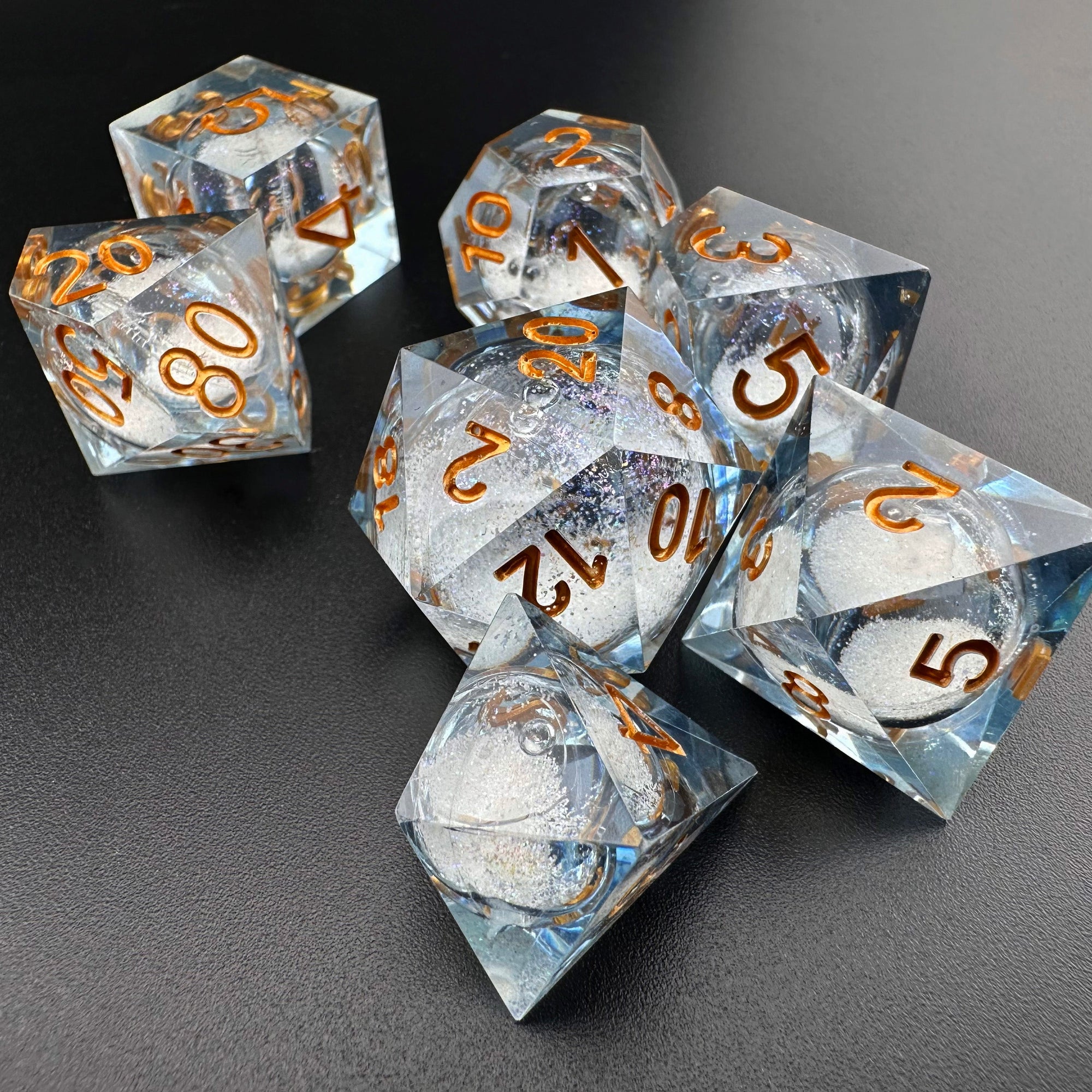 Aurora's Maelstrom - Liquid Core 7pc DnD Dice Set-MinMax Misfits