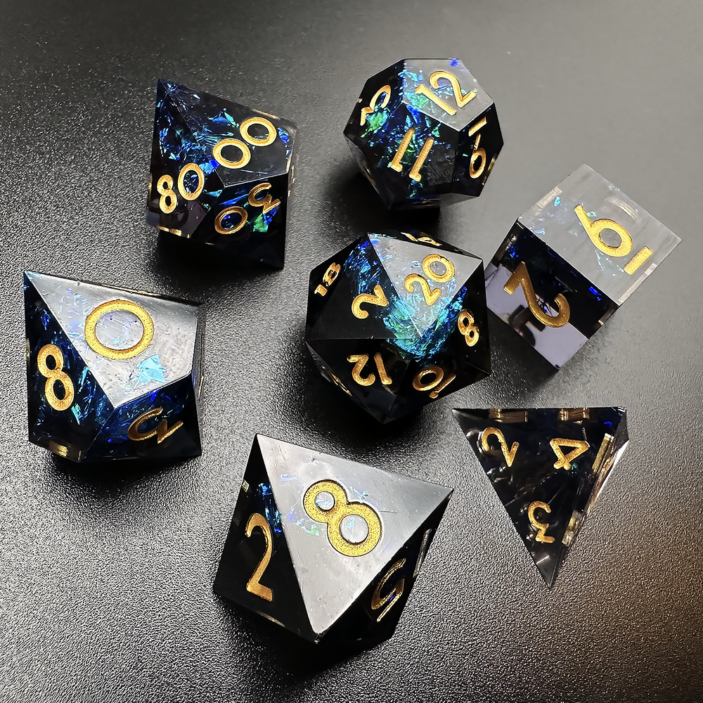 Breathless Enclave - Sharp Edge Resin 7pc DnD Dice Set-MinMax Misfits