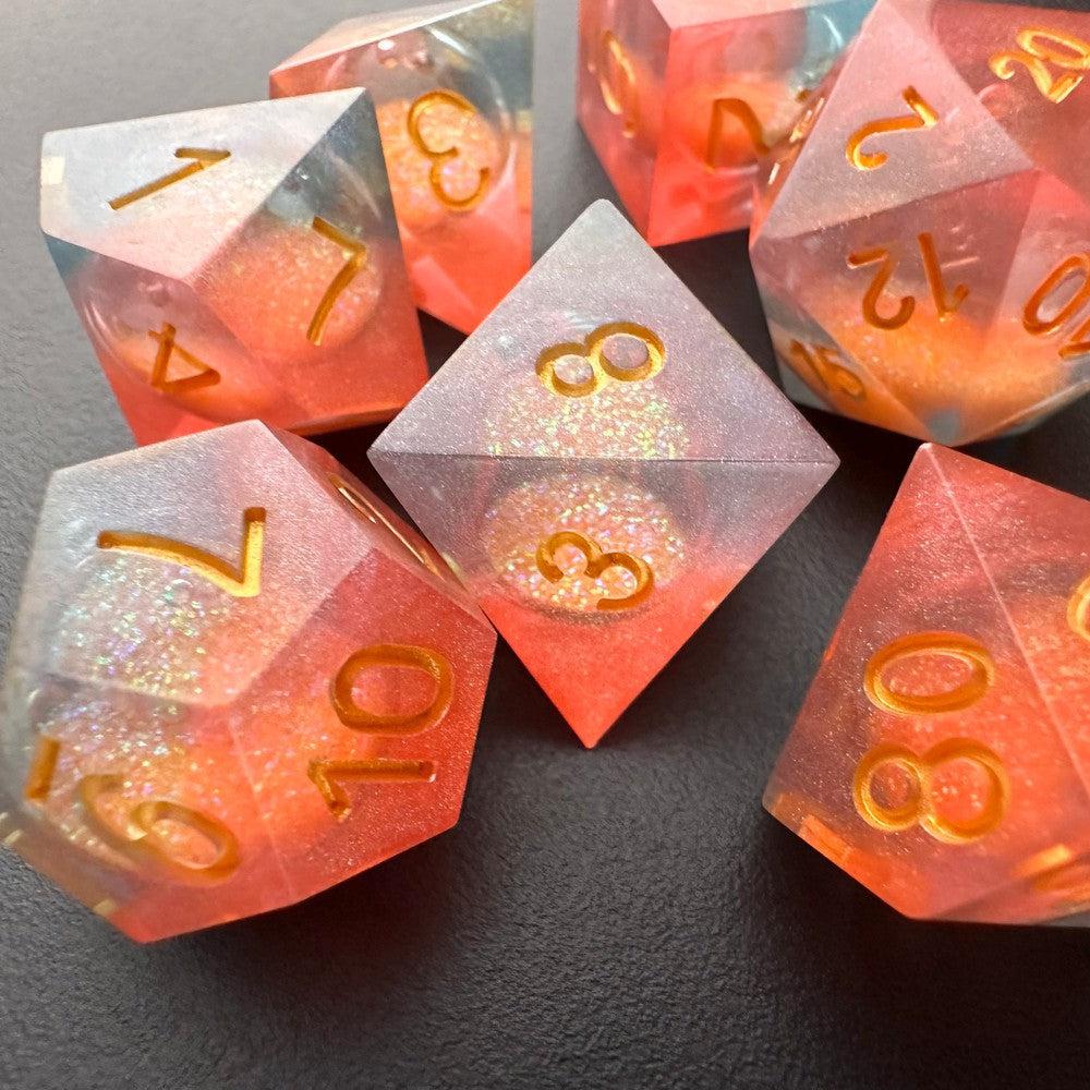 Dawnbringer's Glory - Liquid Core 7pc DnD Dice Set-MinMax Misfits