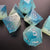 Frosted Eclipse - Glow in the Dark Sharp Edge Resin 7pc DnD Dice Set-MinMax Misfits