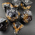 Golden Fissure - Sharp Edge Resin 7pc DnD Dice Set-MinMax Misfits