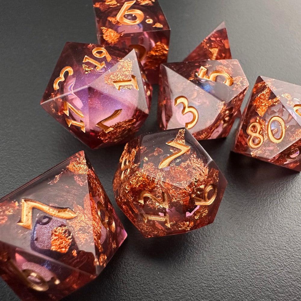 Scarlet Sentinel - Liquid Core 7pc DnD Dice Set-MinMax Misfits