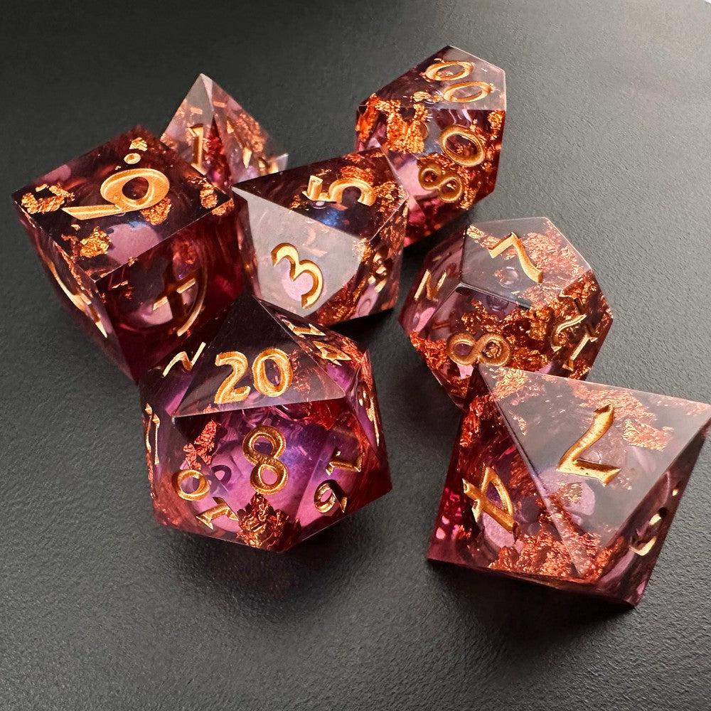 Scarlet Sentinel - Liquid Core 7pc DnD Dice Set-MinMax Misfits