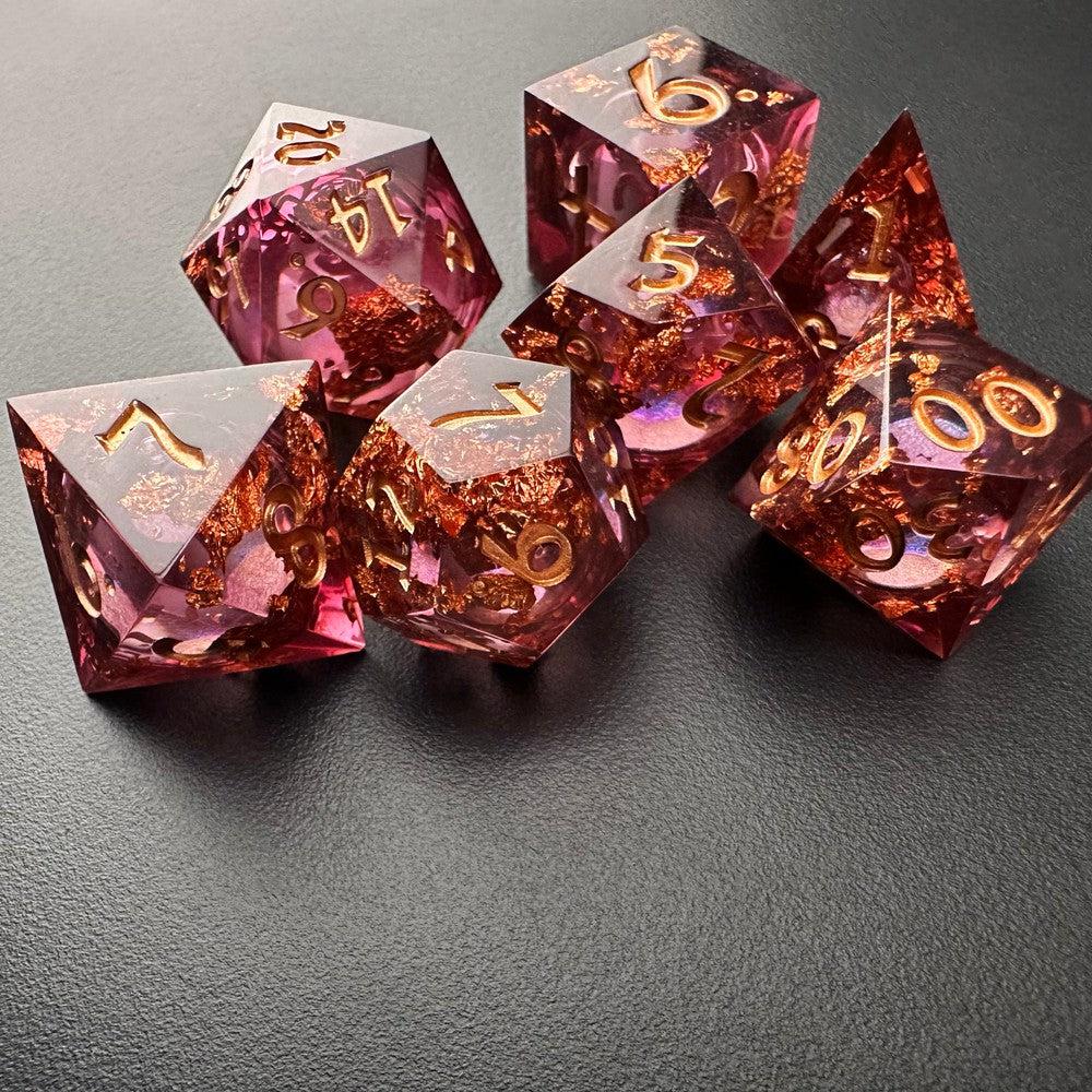 Scarlet Sentinel - Liquid Core 7pc DnD Dice Set-MinMax Misfits