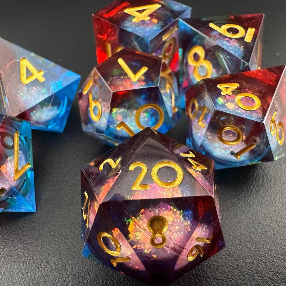 Searing Prophet - Liquid Core 7pc DnD Dice Set-MinMax Misfits