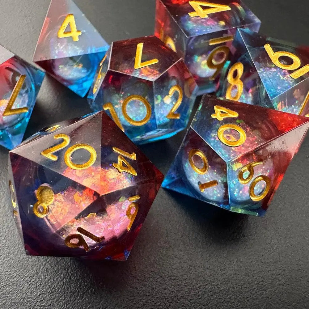 Searing Prophet - Liquid Core 7pc DnD Dice Set-MinMax Misfits