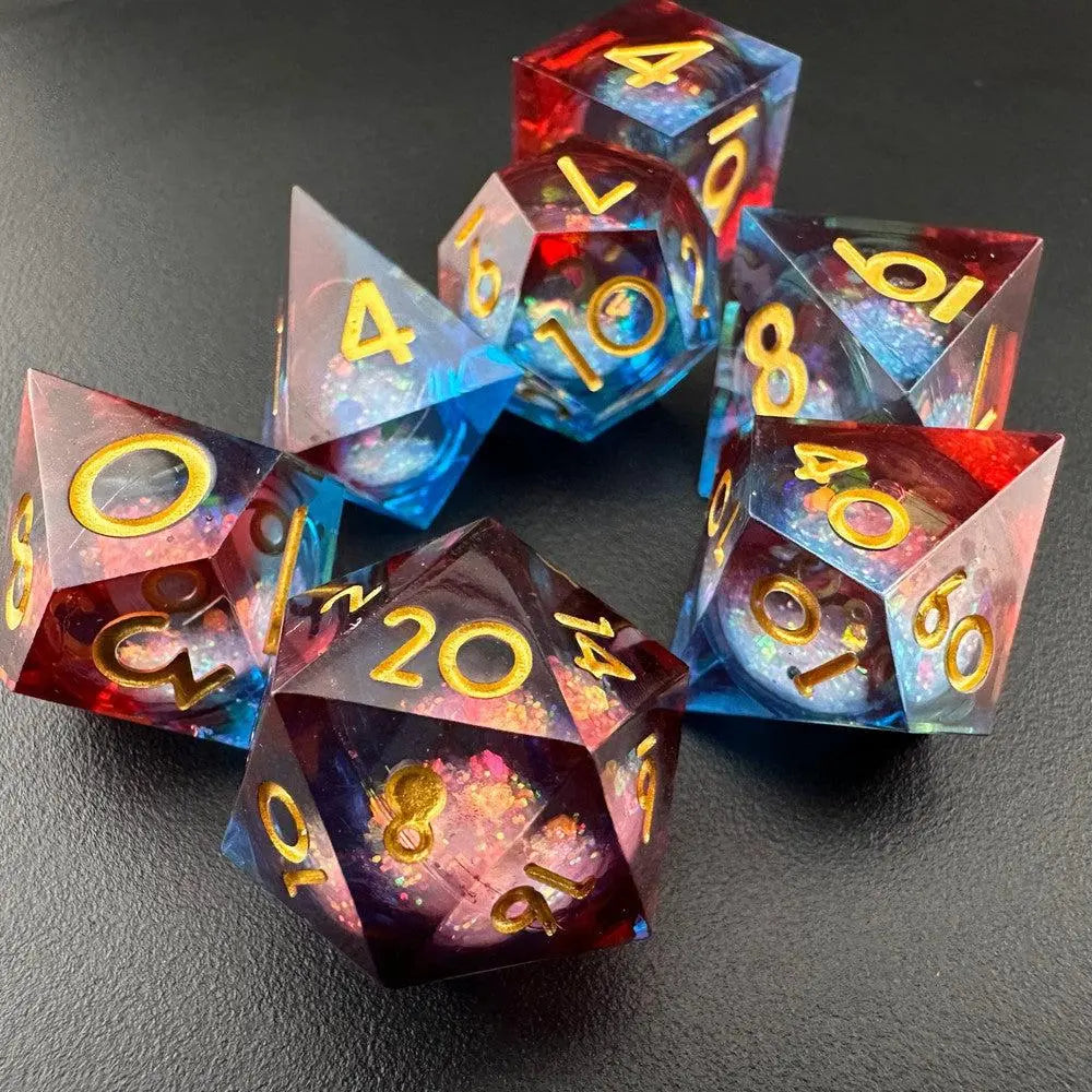 Searing Prophet - Liquid Core 7pc DnD Dice Set-MinMax Misfits