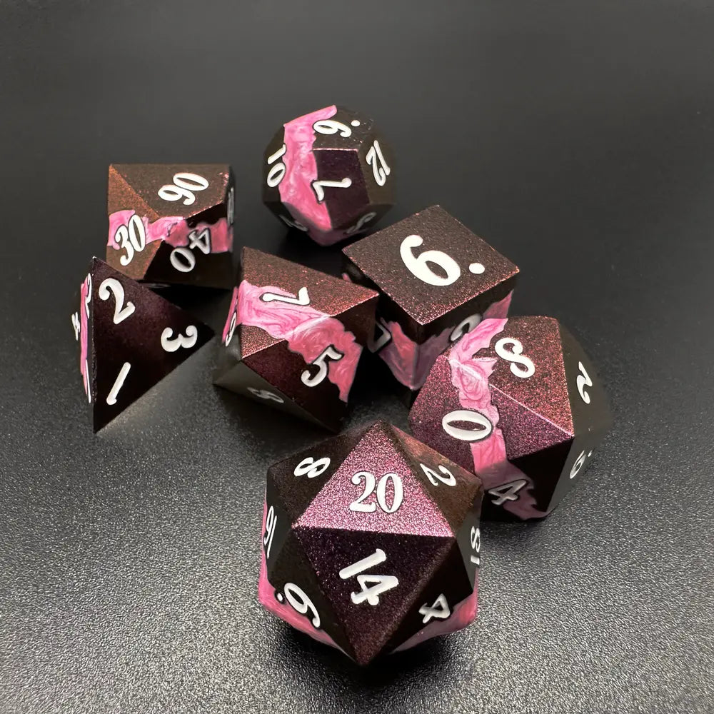 Starlight Carnival - Metal 7pc DnD Dice Set-MinMax Misfits