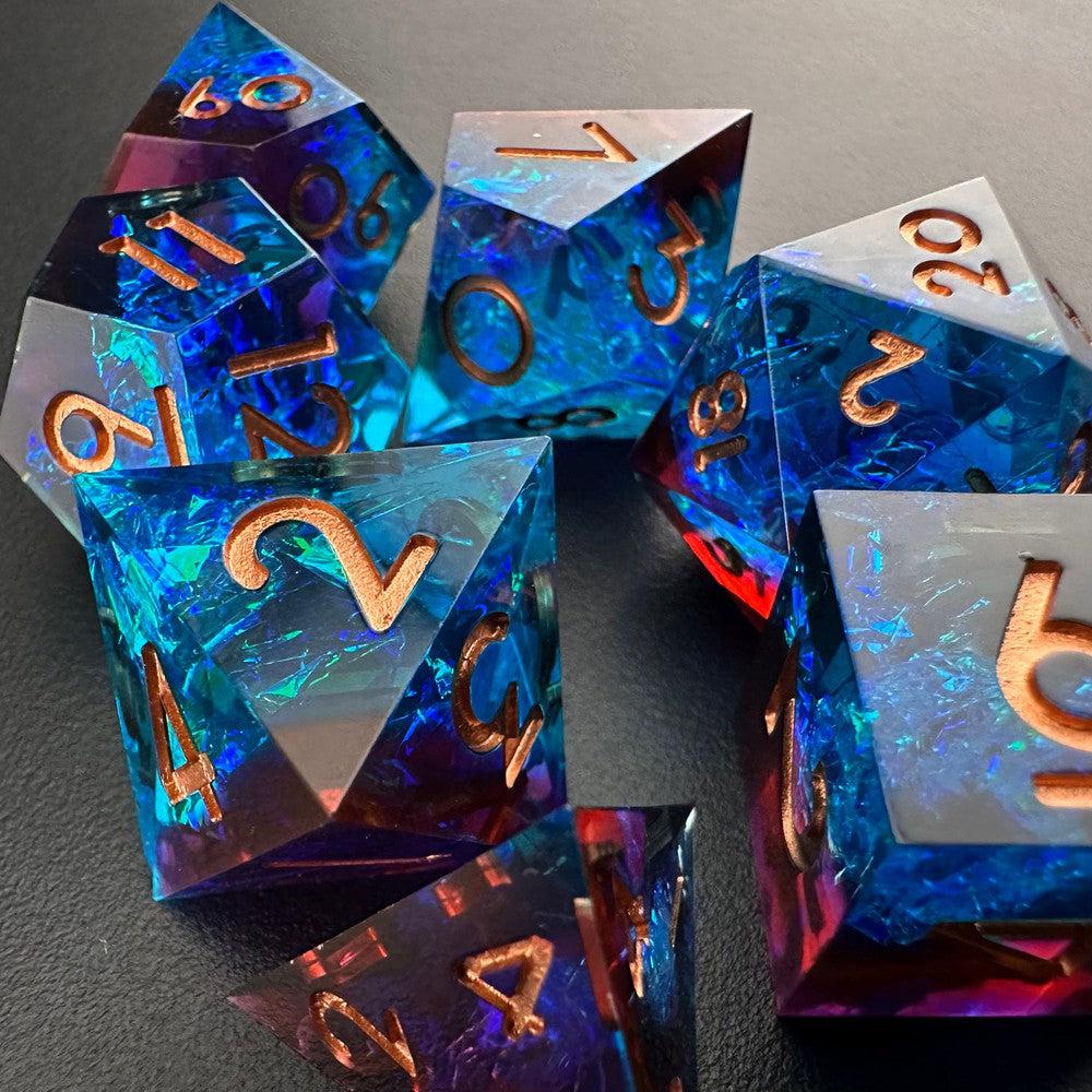 Stellar Void - Sharp Edge Resin 7pc DnD Dice Set-MinMax Misfits