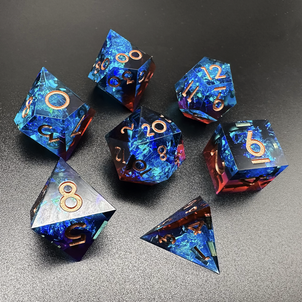 Stellar Void - Sharp Edge Resin 7pc DnD Dice Set-MinMax Misfits