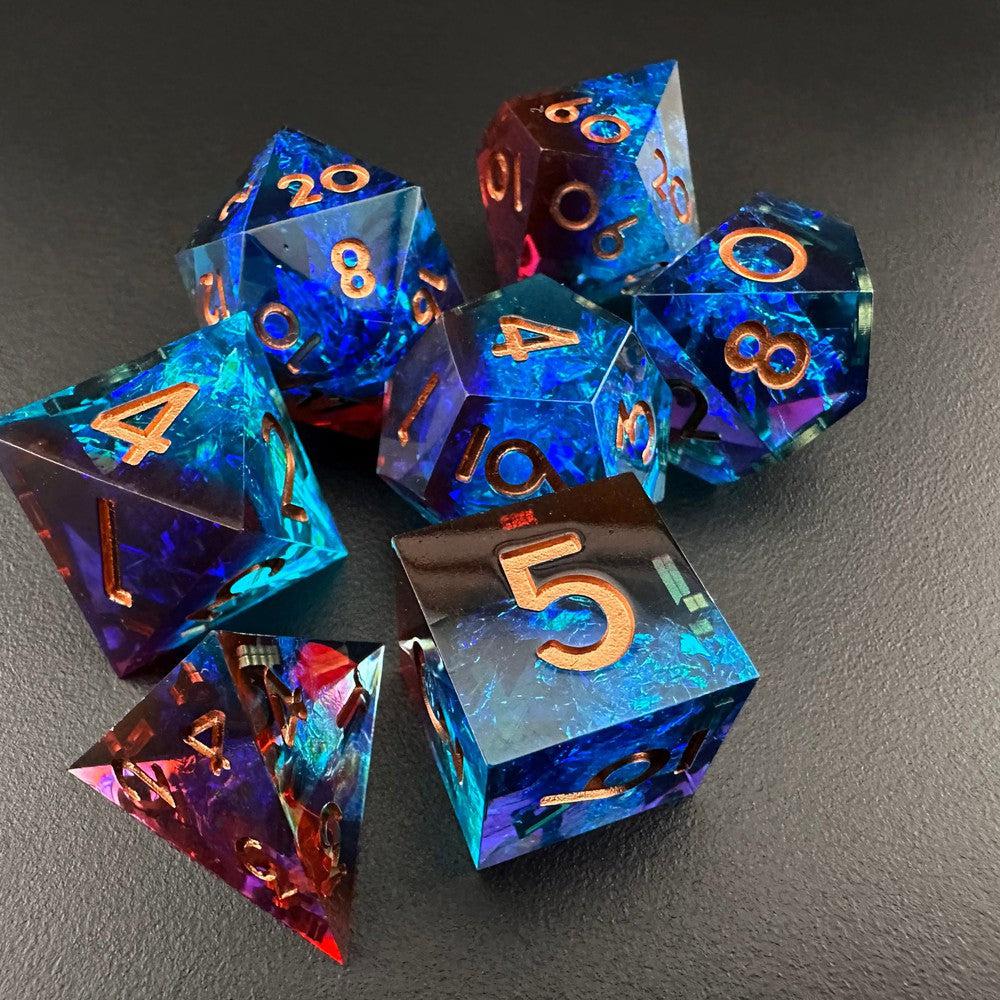 Stellar Void - Sharp Edge Resin 7pc DnD Dice Set-MinMax Misfits