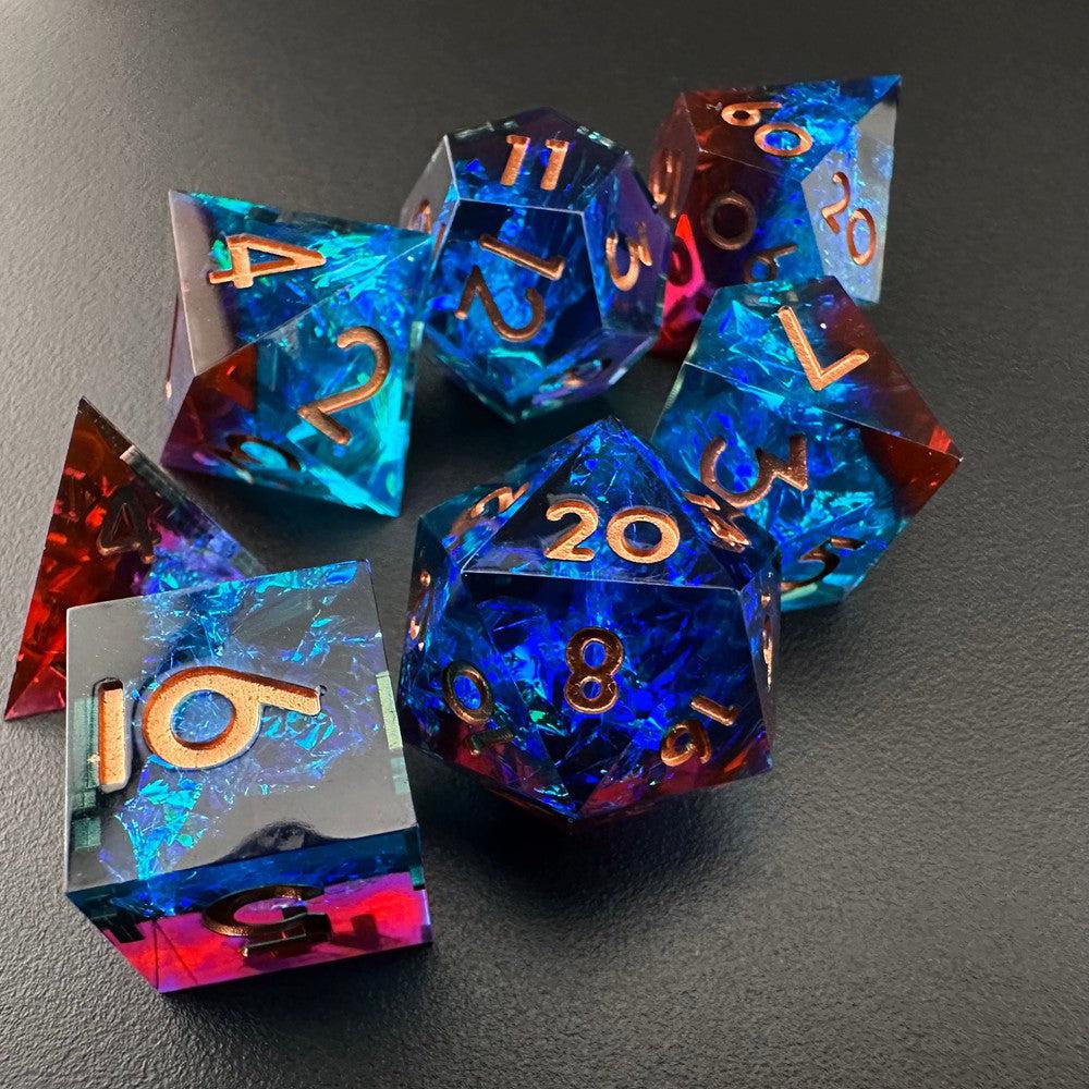 Stellar Void - Sharp Edge Resin 7pc DnD Dice Set-MinMax Misfits