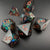 Verdant Glimmer - Sharp Edge Resin 7pc DnD Dice Set-MinMax Misfits