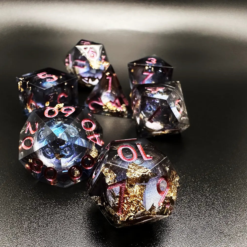 Voidwalker&#39;s Gambit - Liquid Core 7pc DnD Dice Set-MinMax Misfits