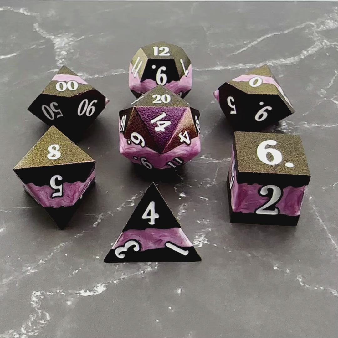 Starlight Carnival  - Metal 7pc DnD Dice Set